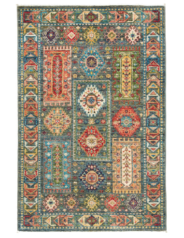 Tribal Pakistan grigio e grigio chiaro 78x119