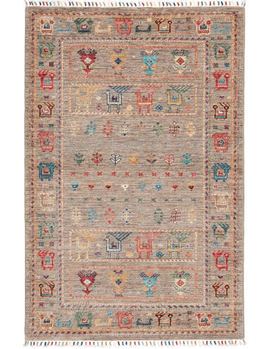 Rubin Pakistan marrone rosato e marrone rosato 99x151