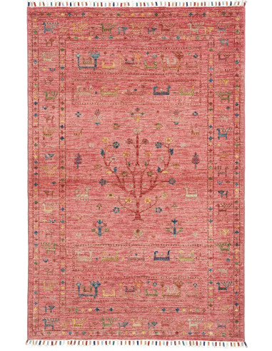 Rubin Pakistan marrone rosato e grigio ardesia scuro 98x151