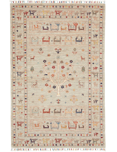 Rubin Pakistan argento e grigio ardesia scuro 102x156