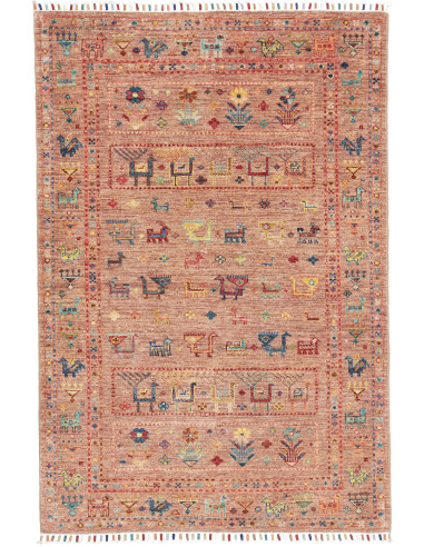 Rubin Pakistan marrone rosato e marrone rosato 100x149