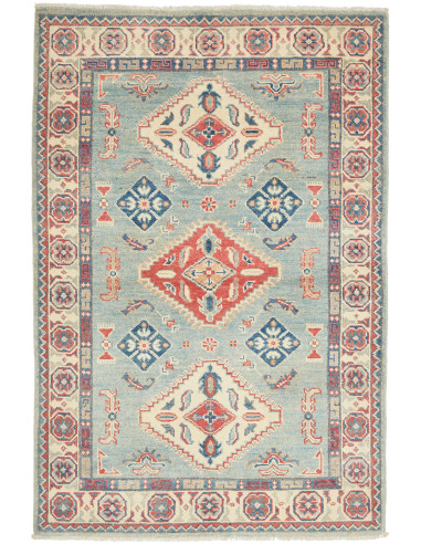 Kazak Pakistan argento e terra di siena 100x149