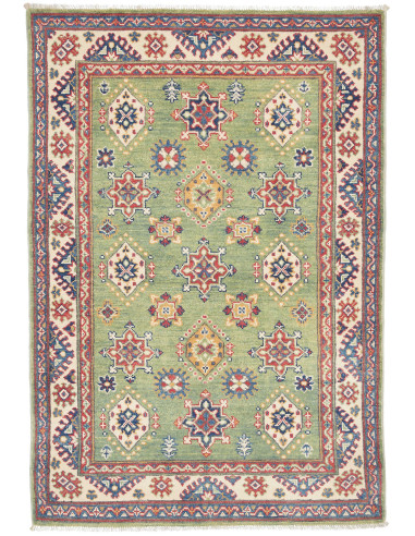 Kazak Pakistan marrone rosato e grigio scuro 100x149