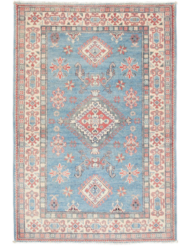 Kazak Pakistan argento e grigio tenue 101x150