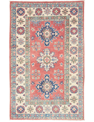 Kazak Pakistan marrone rosato e grigio tenue 81x129