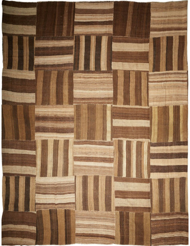 Kilim Vintage Persia terra di siena e abbronzatura 480x515