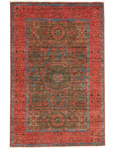 Mamlouk Pakistan terra di siena e grigio ardesia scuro 81x123