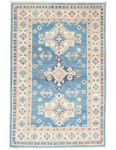 Kazak Pakistan grigio chiaro e grigio scuro 79x121