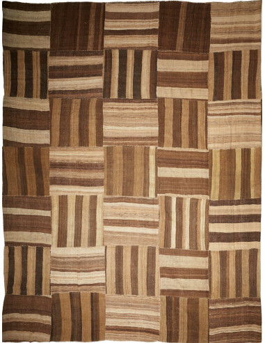 Kilim Vintage Persia terra di siena e abbronzatura 430x517
