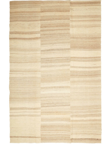 Kilim Kavir Persia grano e abbronzatura 196x303