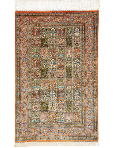 Ghom Seta Persia abbronzatura e terra di siena 77x122