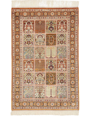 Ghom Seta Persia grano e terra di siena 80x120