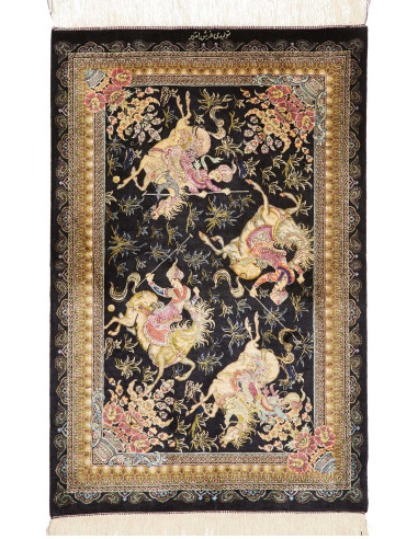 Ghom Seta Persia abbronzatura e abbronzatura 60x92