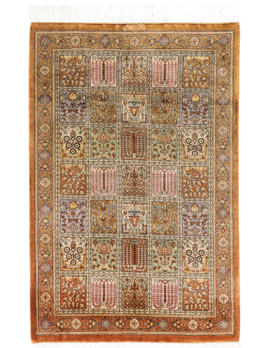 Ghom Seta Persia perù e bianco antico 59x90