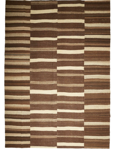 Kilim Kavir Persia verde oliva scuro e verde oliva scuro 271x377