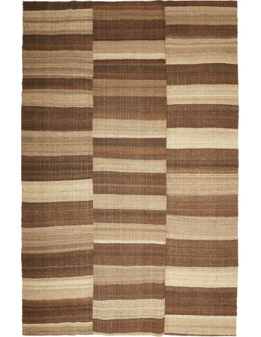 Kilim Kavir Persia grigio tenue e abbronzatura 207x316