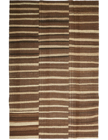 Kilim Kavir Persia verde oliva scuro e abbronzatura 197x302