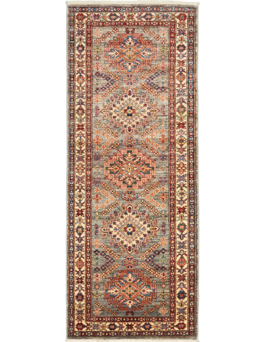 Kazak Fine Pakistan marrone rosato e marrone rosato 78x200