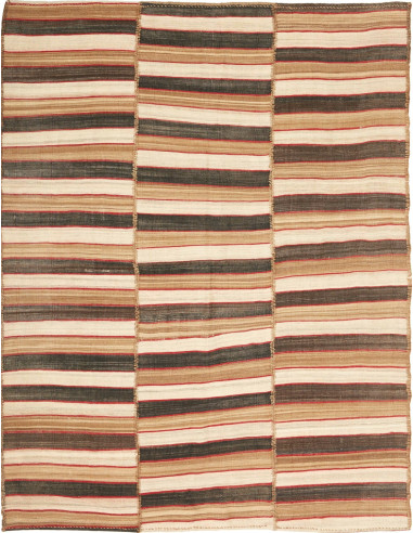 Kilim Mazandaran Persia abbronzatura e verde oliva scuro 143x186