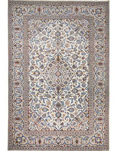 Kashan Persia argento e verde oliva scuro 196x293