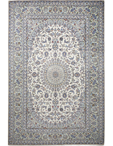 Kashan Persia argento e grigio tenue 196x297